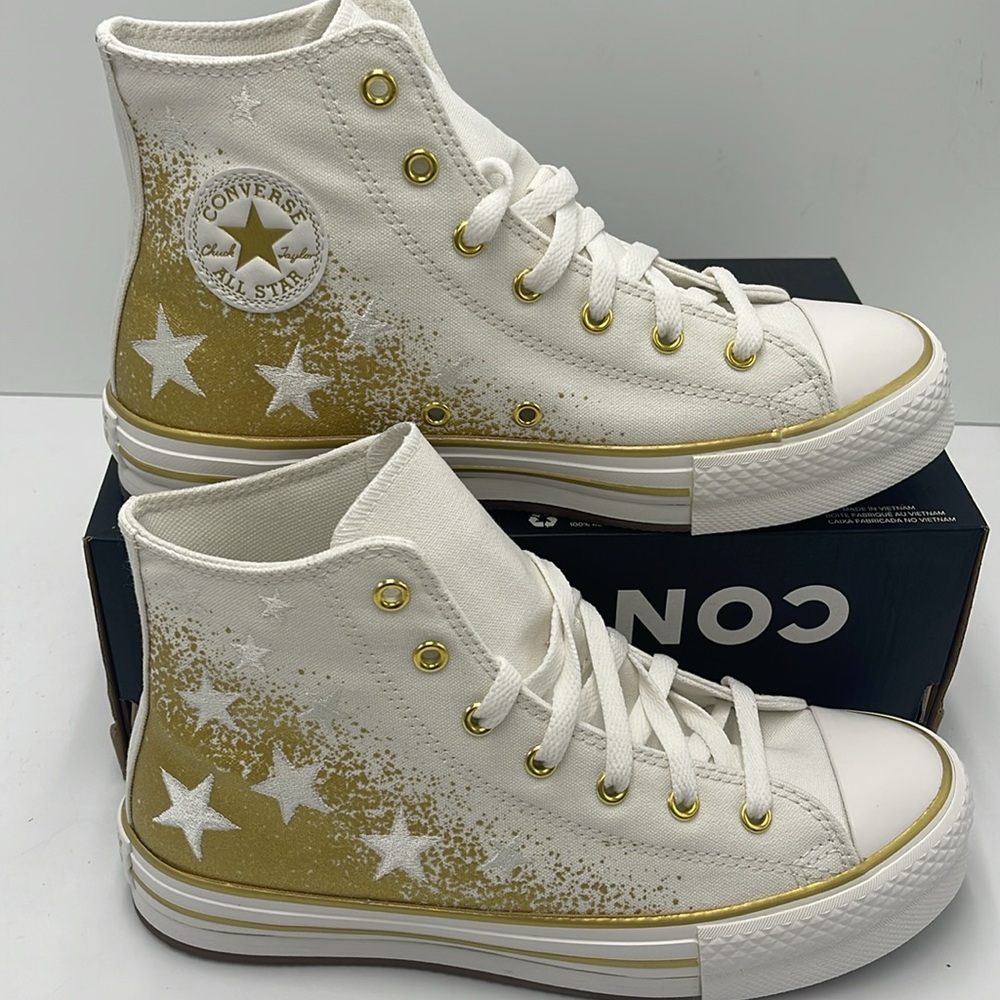 Converse WMNS High-Top Sneakers A12877C
CTAS EVA LIFT HI
VINTAGE WHITE/GOLD - Picture 2 of 16